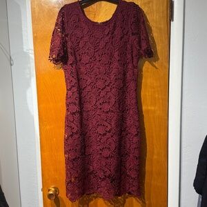 Kut From The Kloth burgundy lace dress